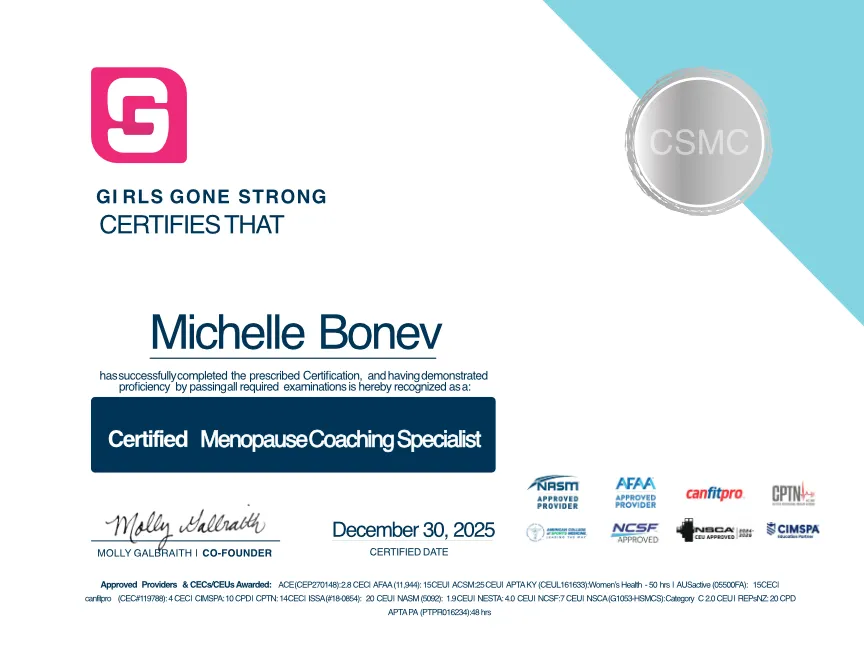 Menopause Digital Certificate