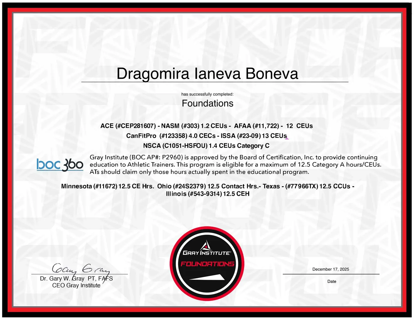 Foundations Certificate