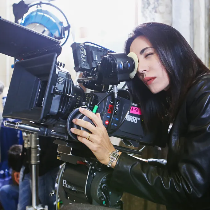 Michelle Bonev behind the camera